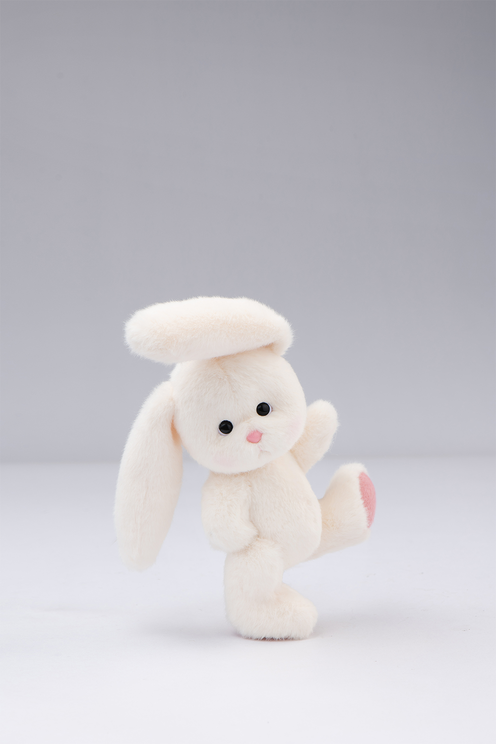 リナ ポケットシリーズ - ピンクチェリードレスのうさぎ (ホワイト) (15CM)