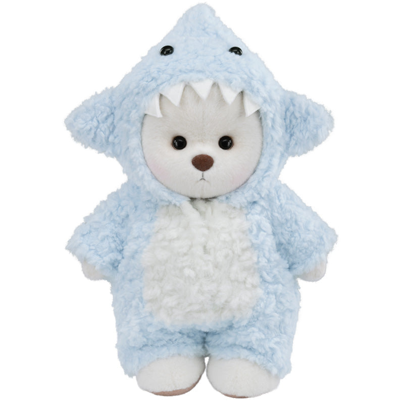 Blue Shark Fleece Overall for 30cm baby