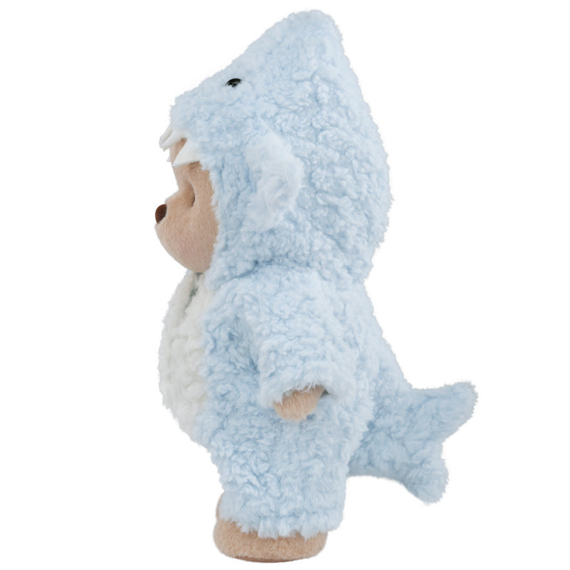 Blue Shark Fleece Overall for 30cm baby