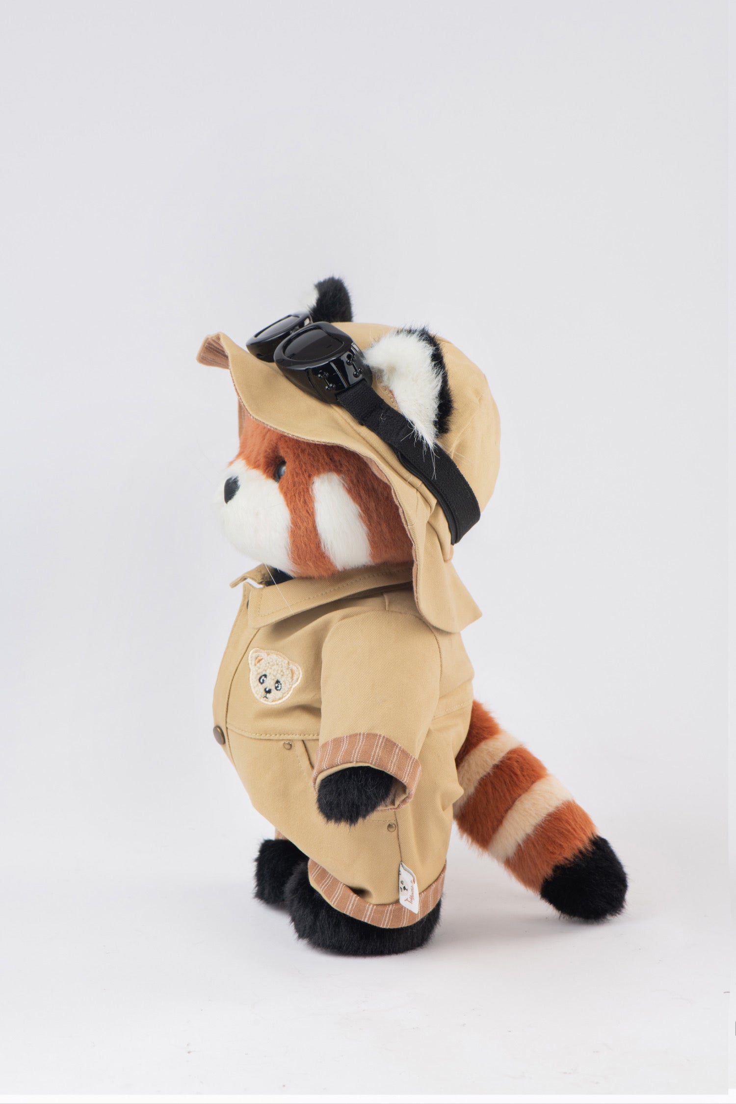 探検家スーツを着たレッサーパンダ(30cm)