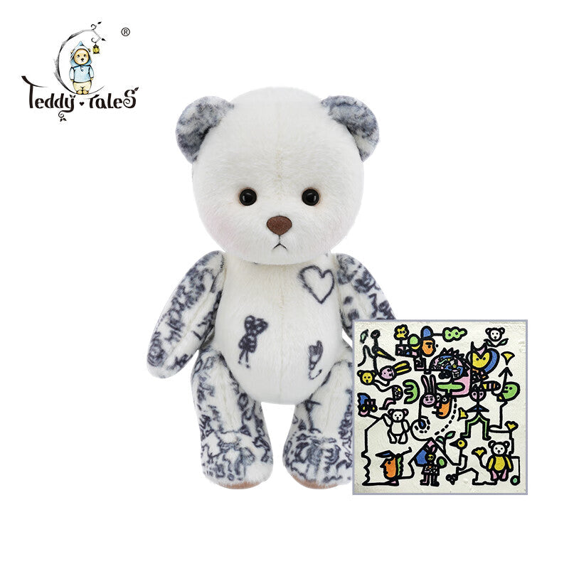 TeddyTales Zusammenarbeit LinaBear mit Künstlern Kurzhaar-Plüsch-Teddybär
