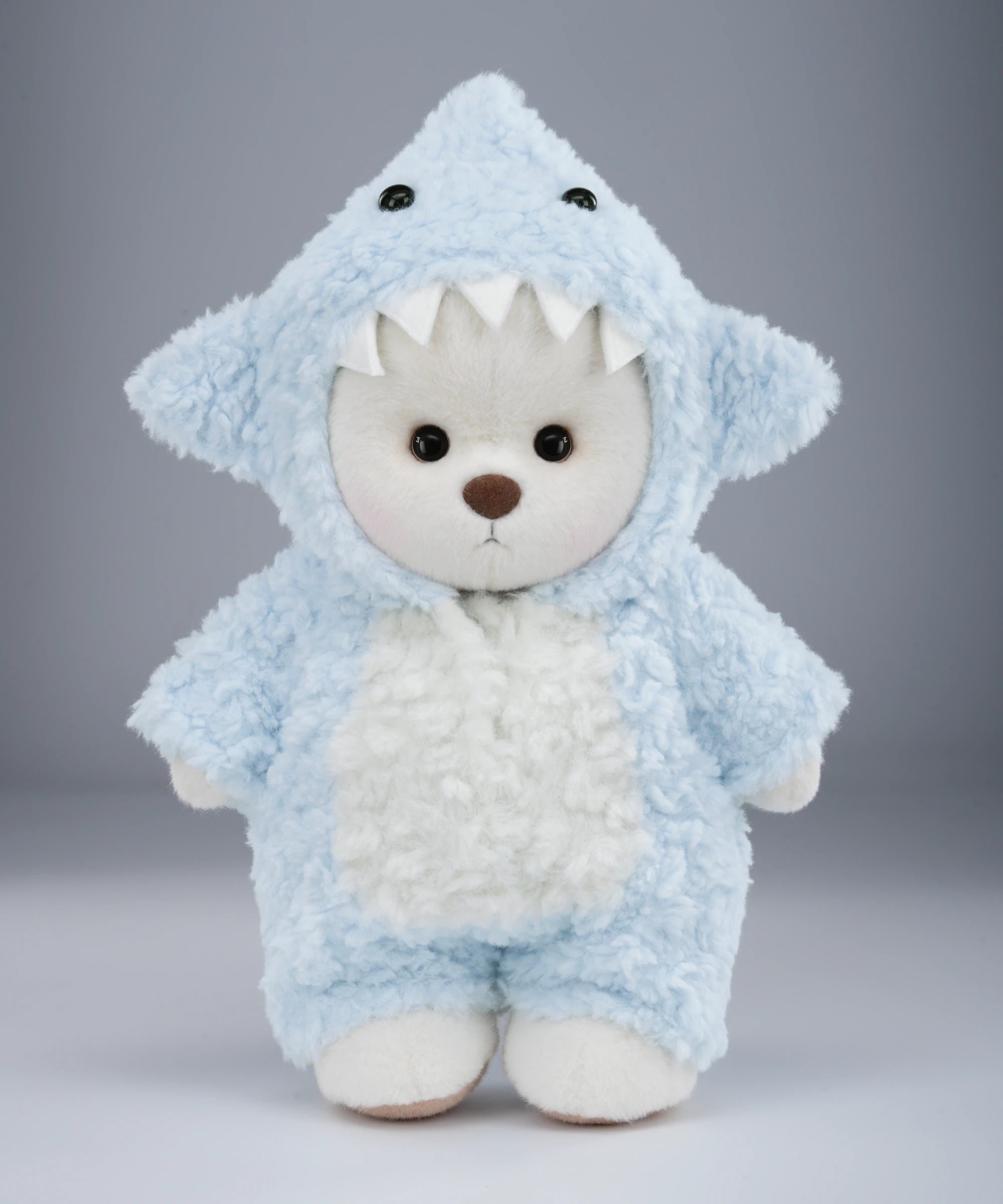 Cos Series-Blue Shark Fleece Romper-M(30cm)