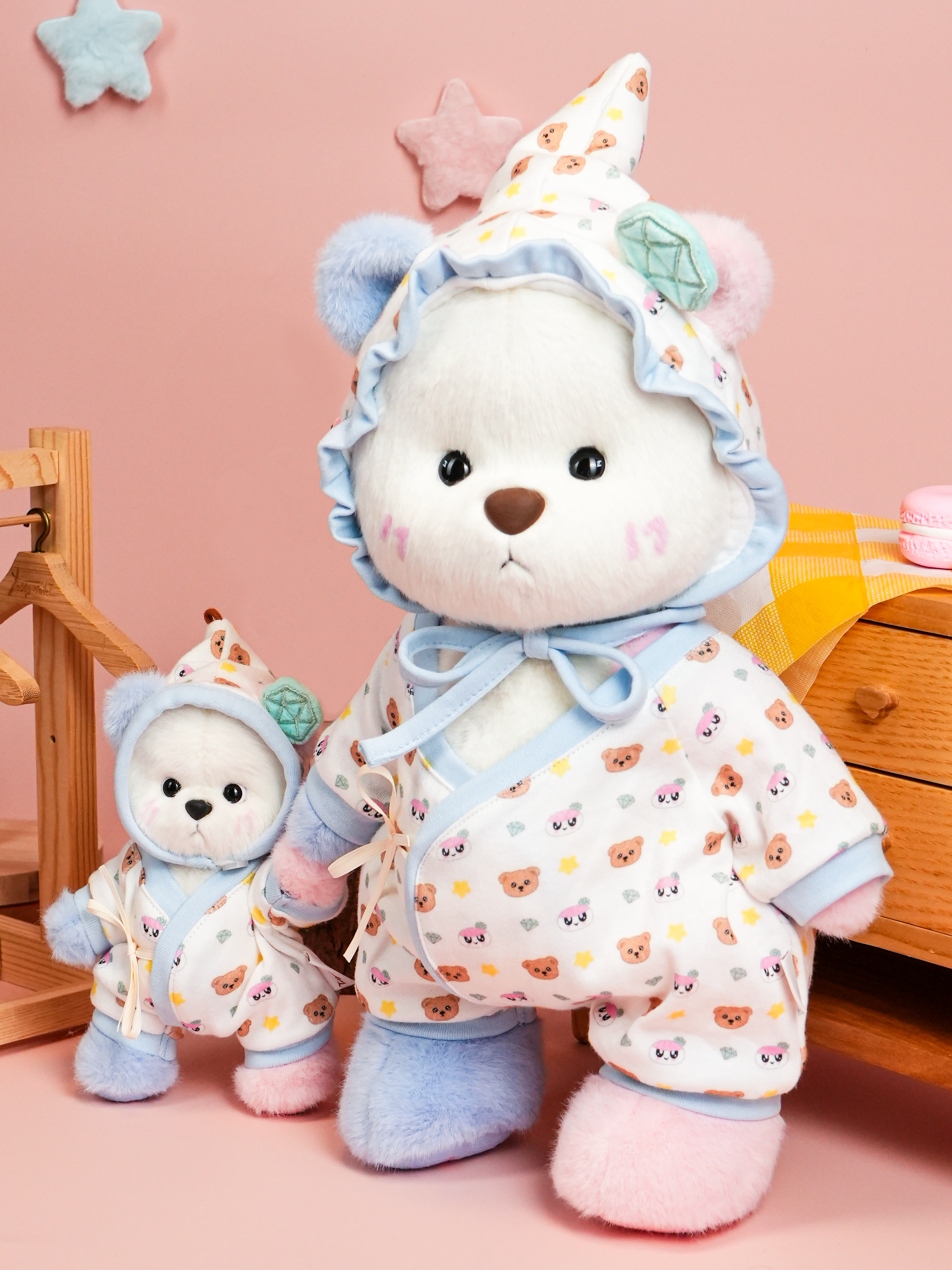 TeddyTales × Seventeen BongBong Bear Special Edition 2.0 with White Babysuit (15cm)
