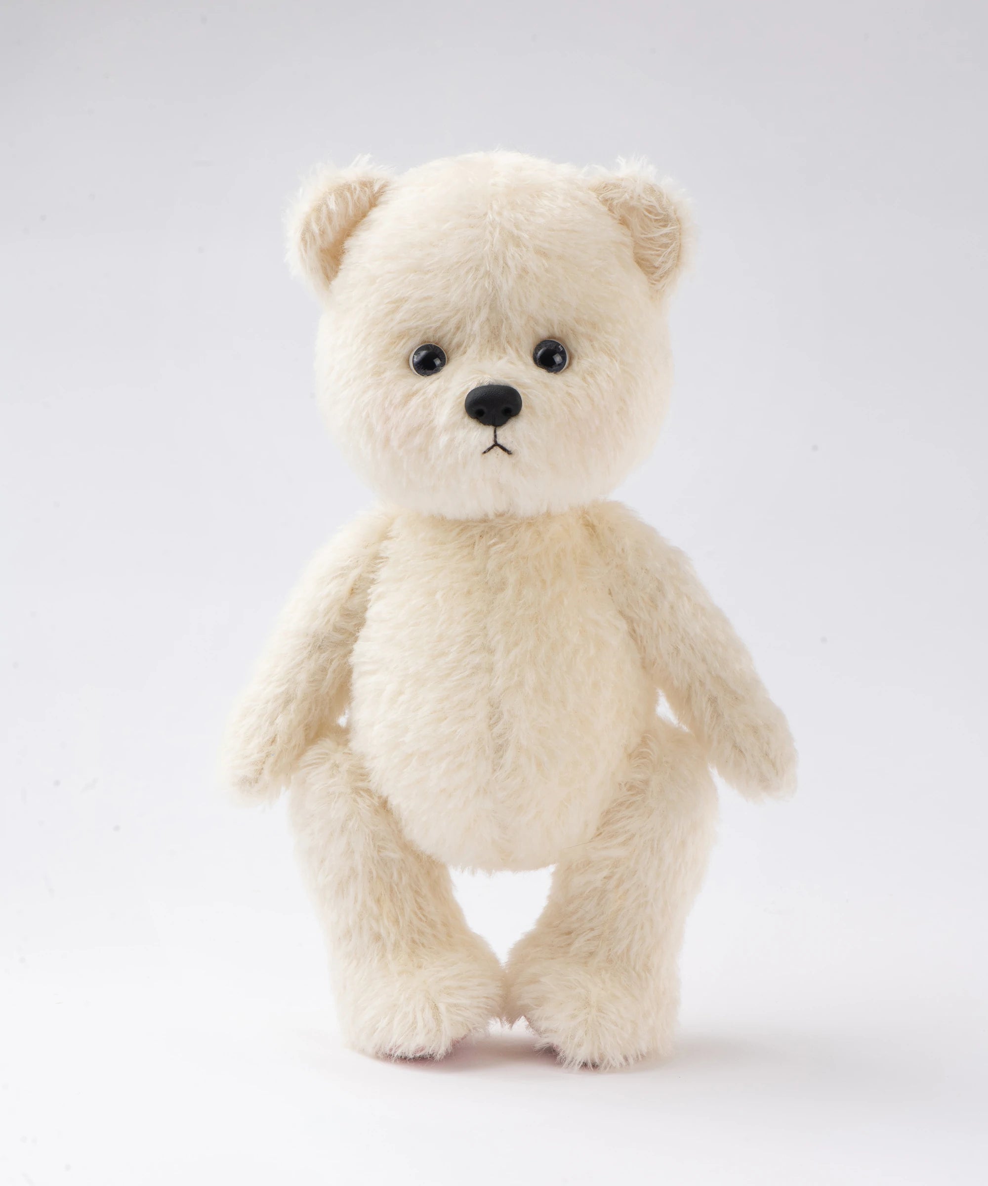 テディベア モヘア 生地 白 約43cm x 約70cm ホワイト モヘア