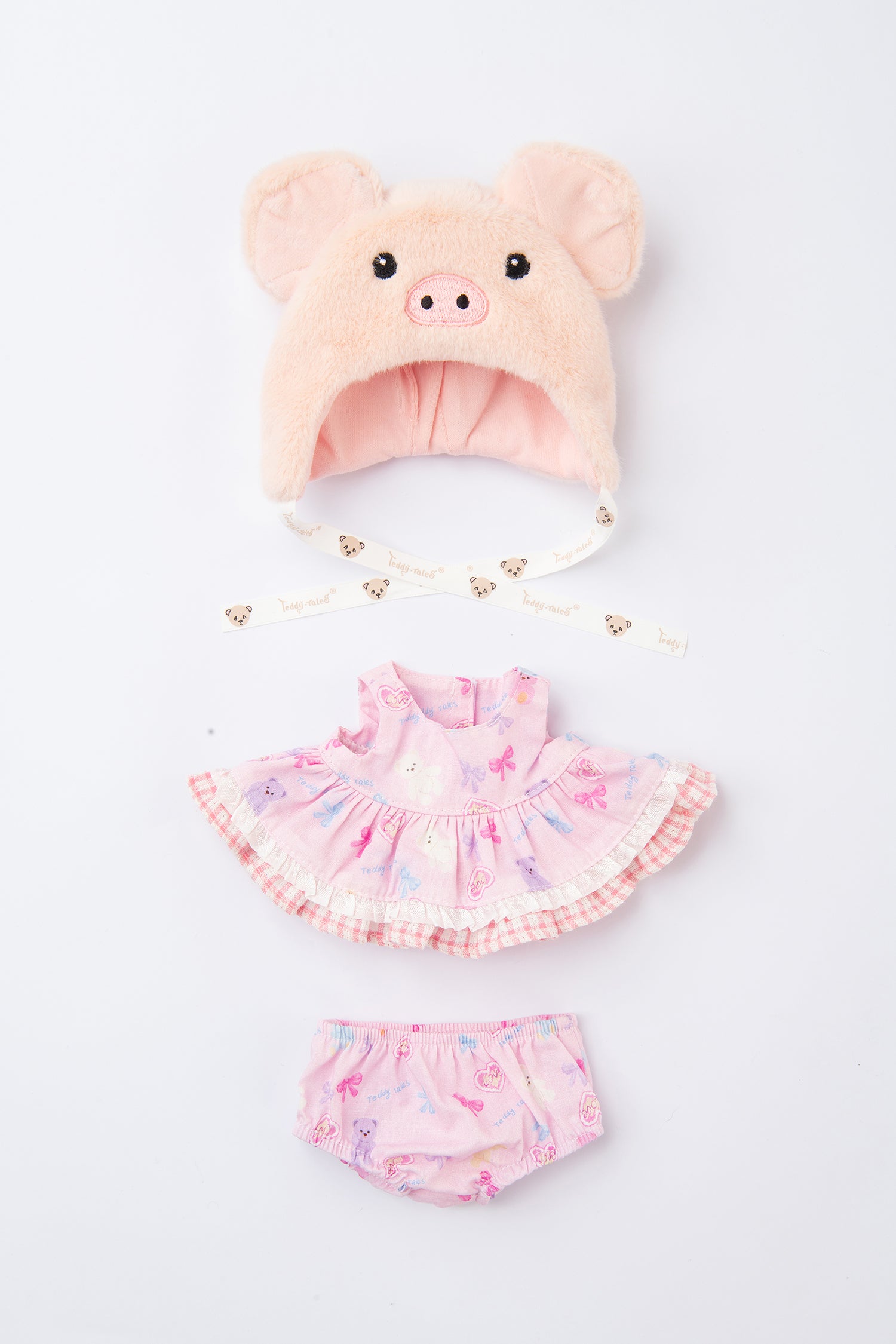 Lina Bear Piggy Suit in Pink(20cm)