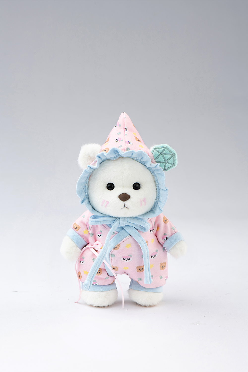 テディテイルズ SEVENTEEN BONGBONGBEAR ボンボンイ TeddyTales × Seventeen BongBong Bear with Pink Babysuit(20cm)
