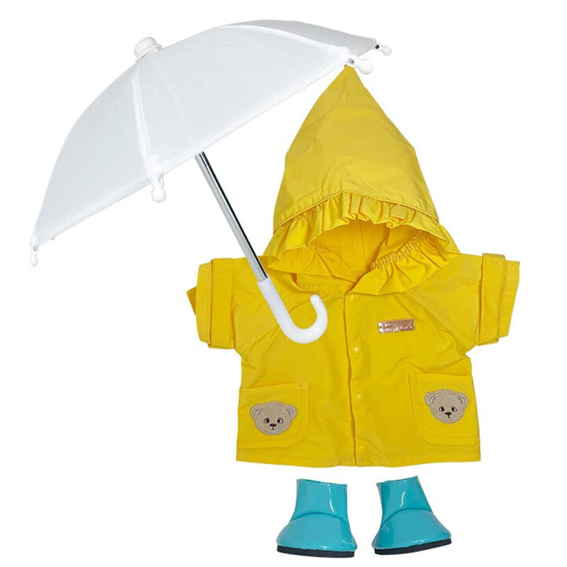 Yellow Raincoat With Umbrella And Boots for 30cm baby