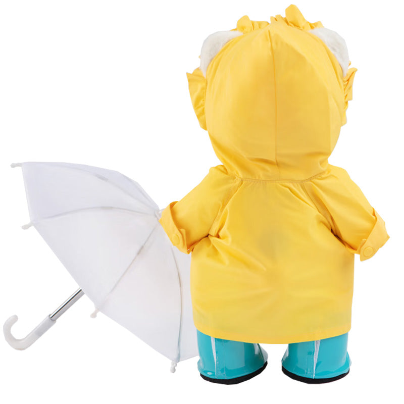Yellow Raincoat With Umbrella And Boots for 30cm baby