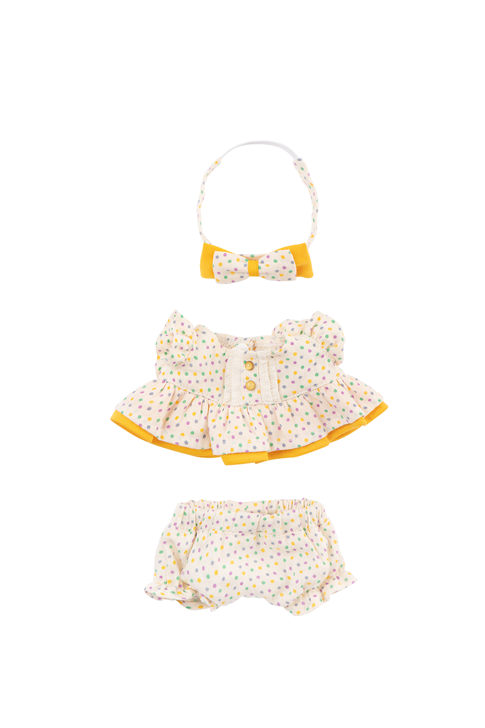 Lina Bear Summer Daisies Orange Dress (20cm)