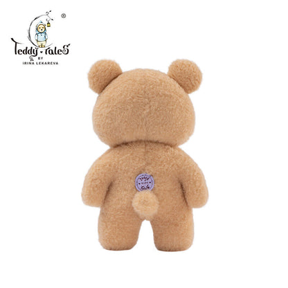 orange plush bear back view