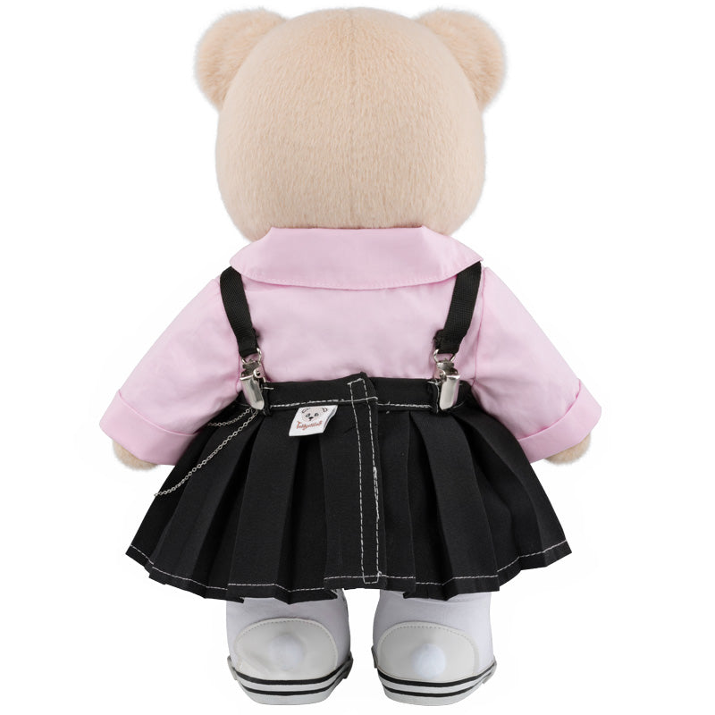 Female Black Overalls Suit (shoes not included) for 30cm baby