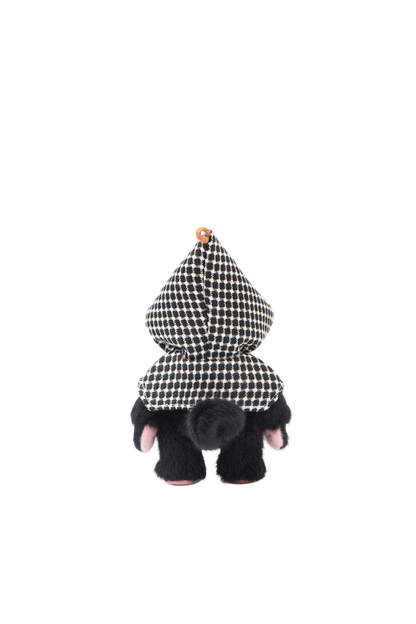 Lina Monkey in Pink Face with Black & White Cloak(12cm)