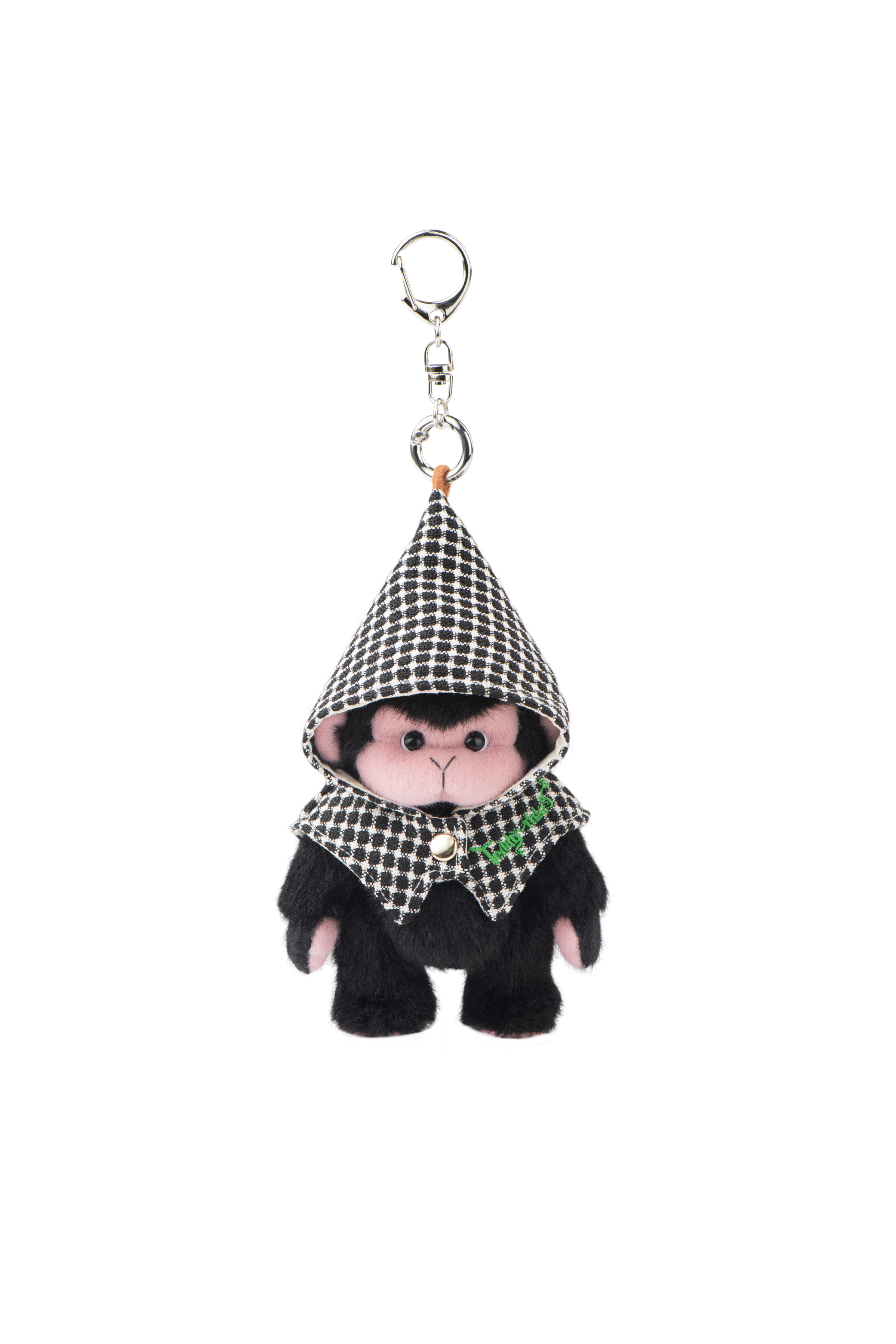 Lina Monkey in Pink Face with Black & White Cloak(12cm)