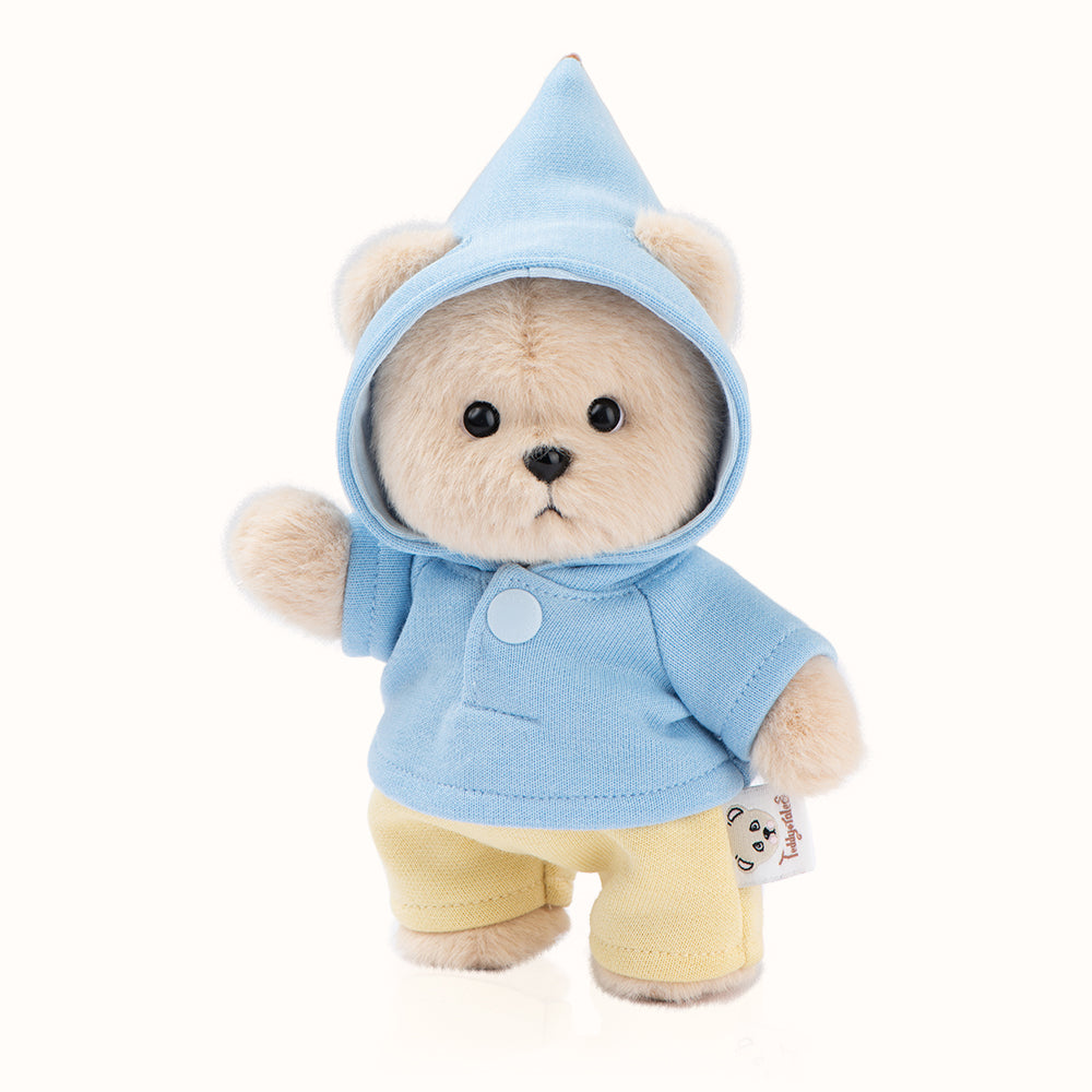 キーホルダー・キーリング teddytales Lena Bear Blue Raincoat Keyring White 69267980016 Keyrings Bears (12-15cm) – TeddyTales