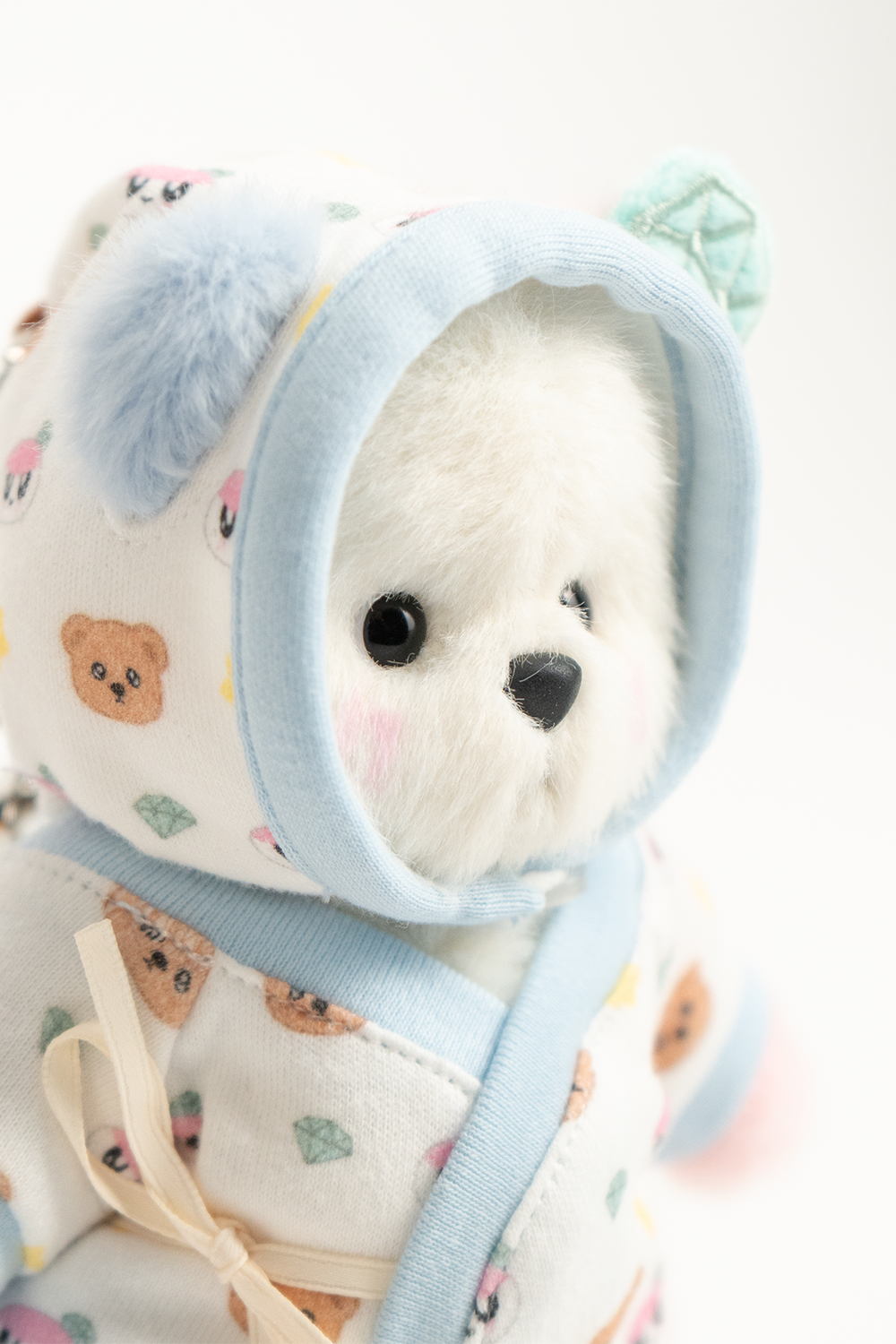TeddyTales × Seventeen BongBong Bear Special Edition 2.0 with White Babysuit (15cm)