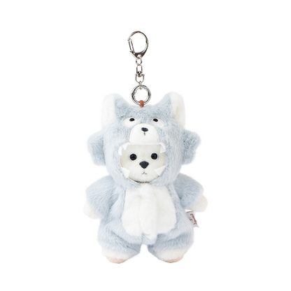 Lina Bear Pocket Series - Gray Blue Wolf Suit (15CM)