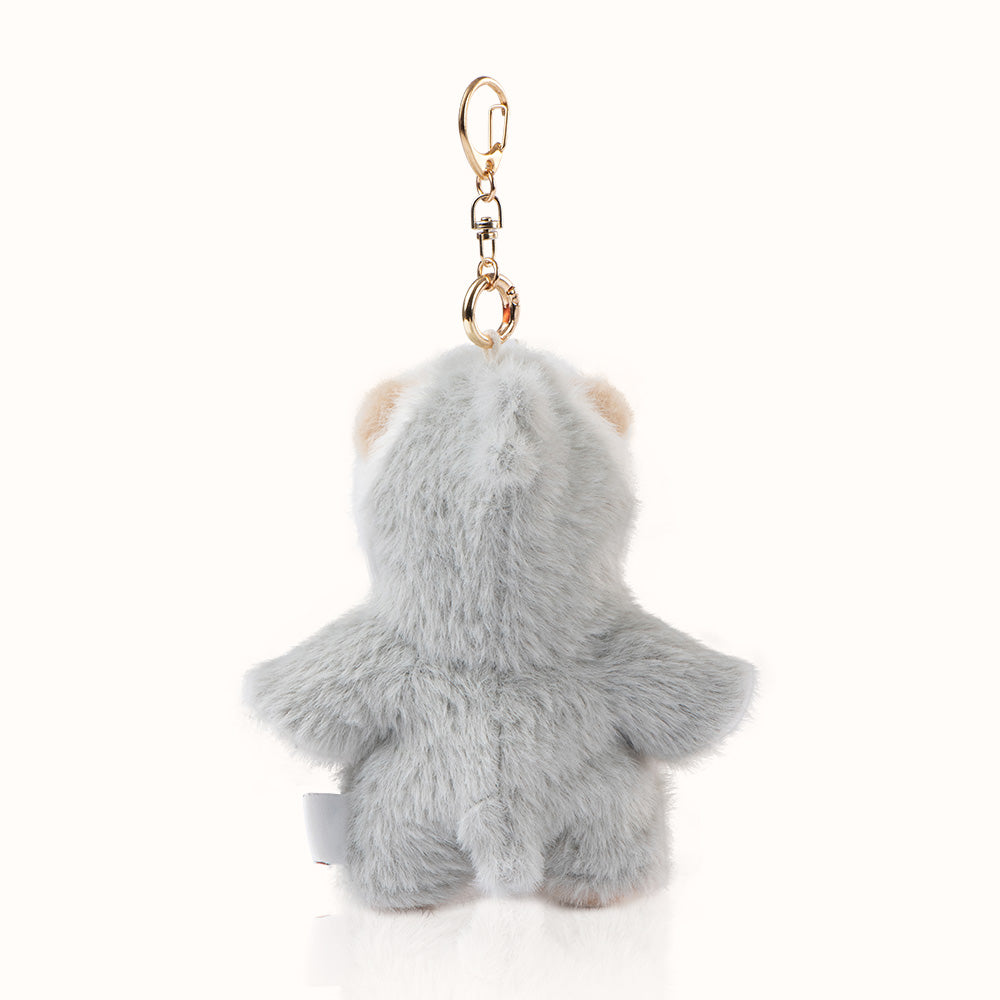 キーホルダー・キーリング teddytales Lena Bear Penguin Jumpsuit Keyring Milk Tea 69267 Keyrings-Bear Penguin Milk Tea (15cm) – TeddyTales