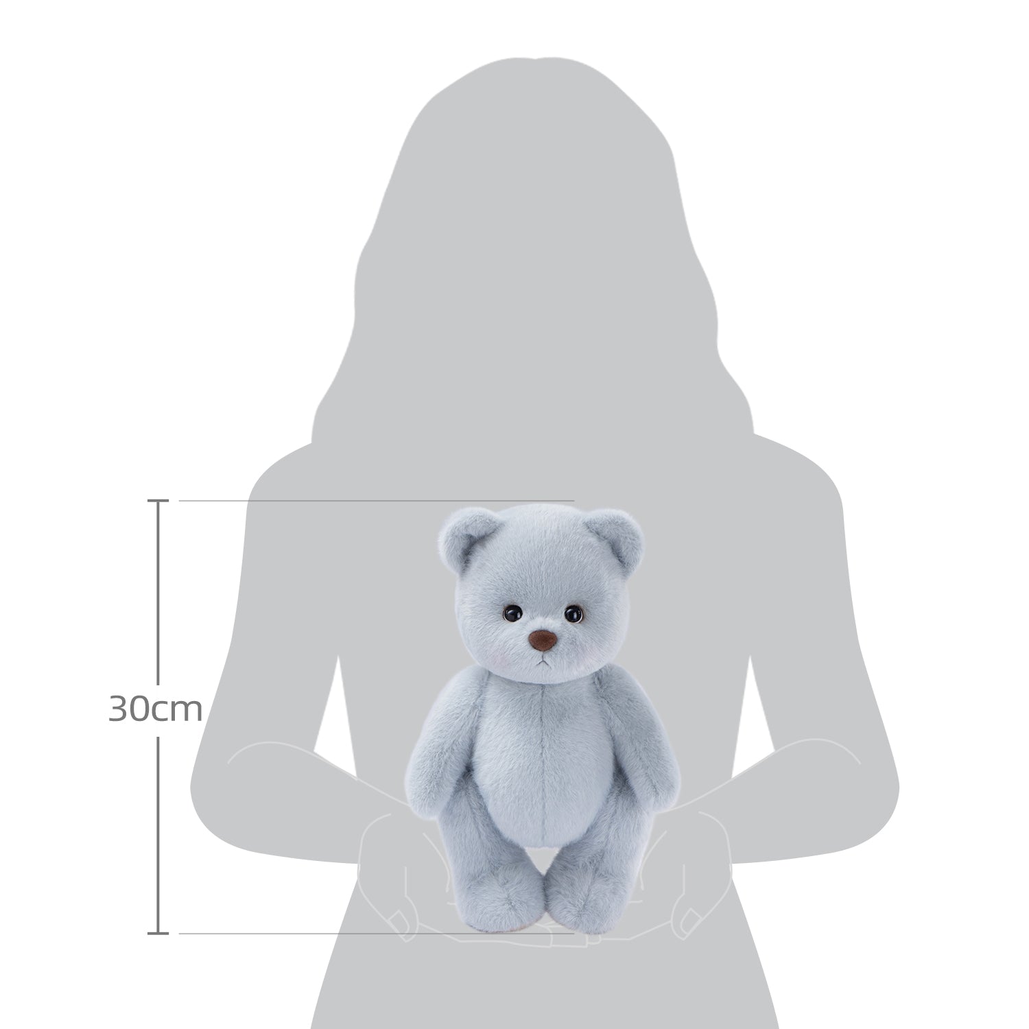 Short-Hair Blue Gray Bear (30cm)