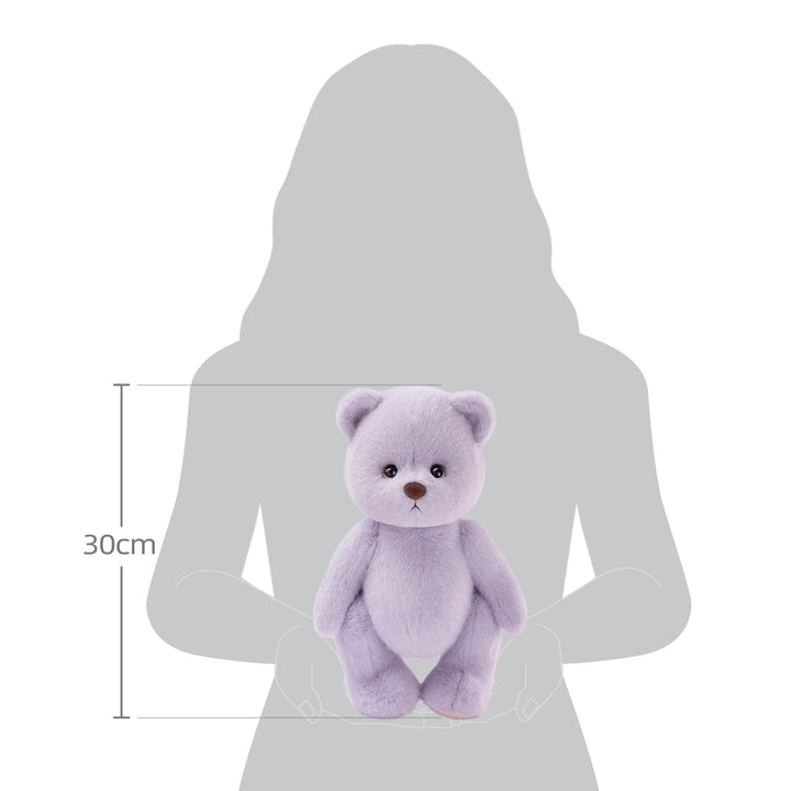 TeddyTales-Basic Short-Hair LinaBear M Size Purple-gray (30cm)