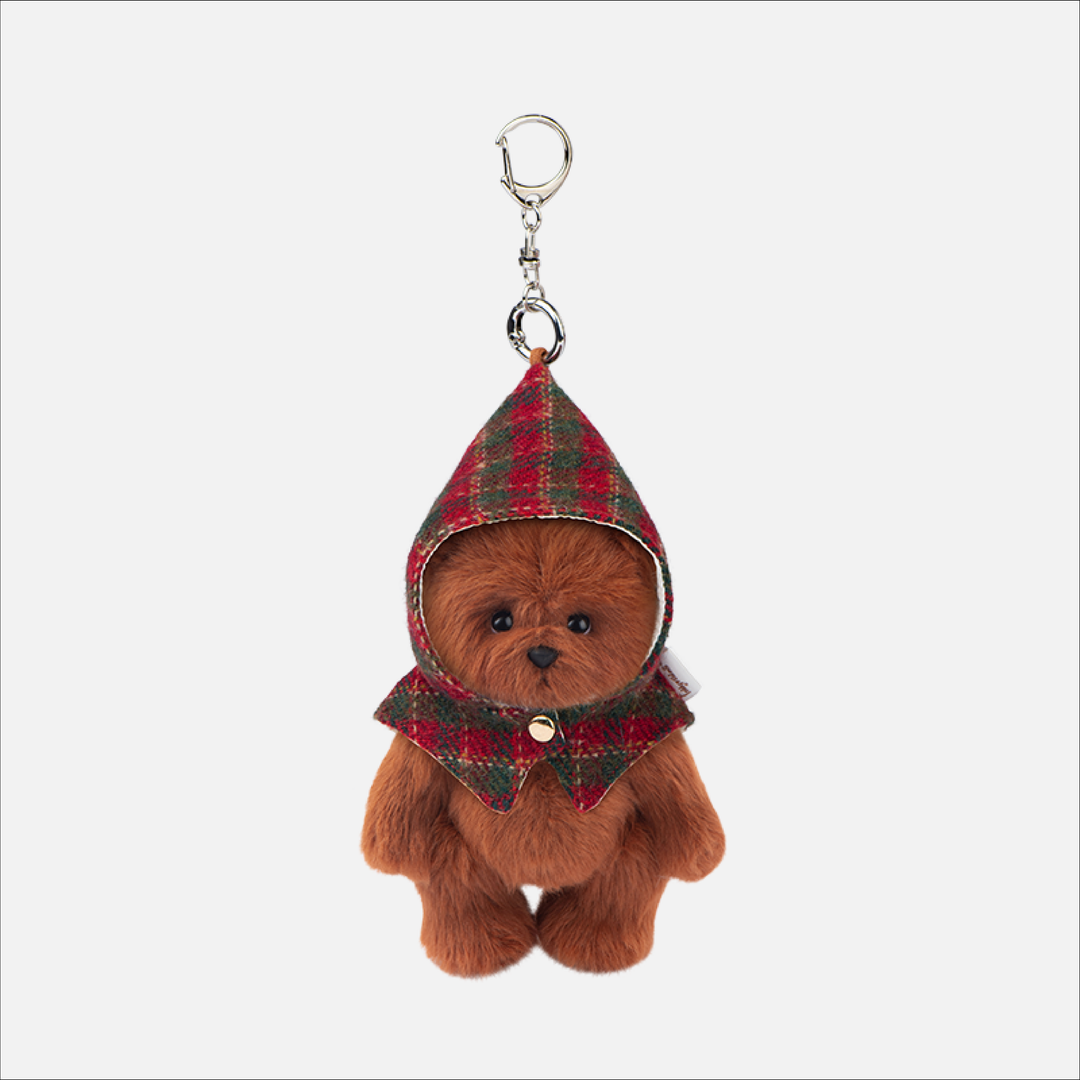 Lina Bear Pocket Series - Rainbow Flower Bear in Chestnut with Collar (15cm)