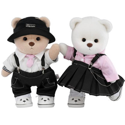 Female Black Overalls Suit (shoes not included) for 30cm baby