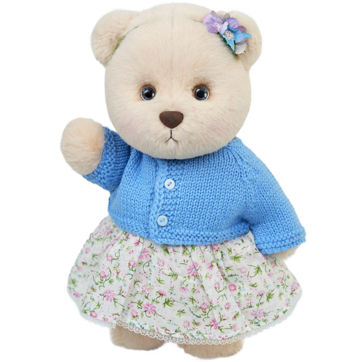 Female teddy bear say hello