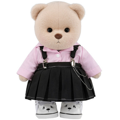 Female Black Overalls Suit (shoes not included) for 30cm baby