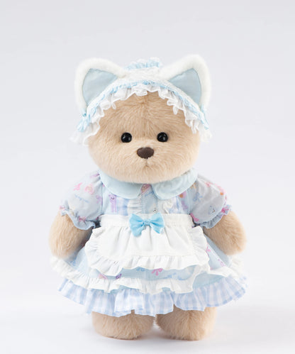 Blossom Collection-Blue Orchid Cat Ear Headband Dress Set-M(30cm)