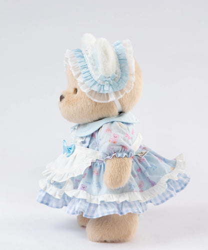 Blossom Collection-Blue Orchid Cat Ear Headband Dress Set-M(30cm)