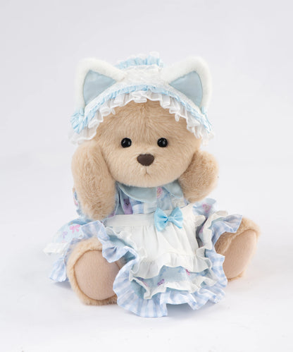 Blossom Collection-Blue Orchid Cat Ear Headband Dress Set-M(30cm)