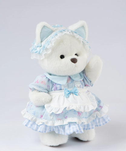 Blossom Collection-Blue Orchid Cat Ear Headband Dress Set-M(30cm)
