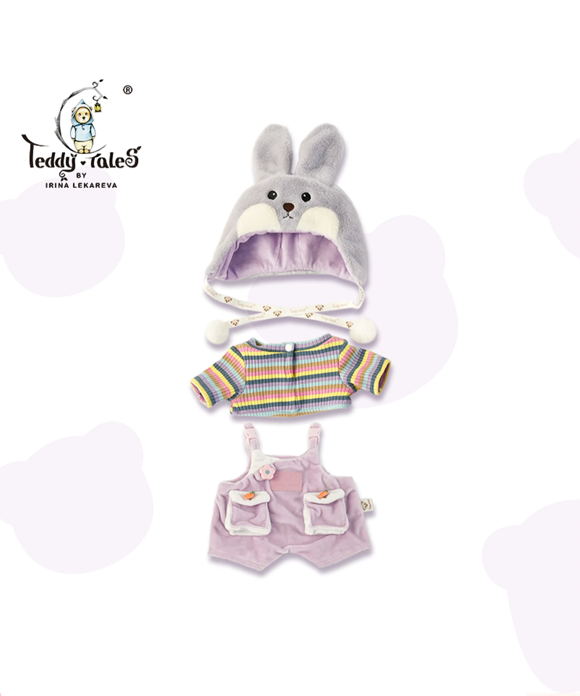 Blossom Collection-Lavender Bunny Outfit Set-M(30cm)