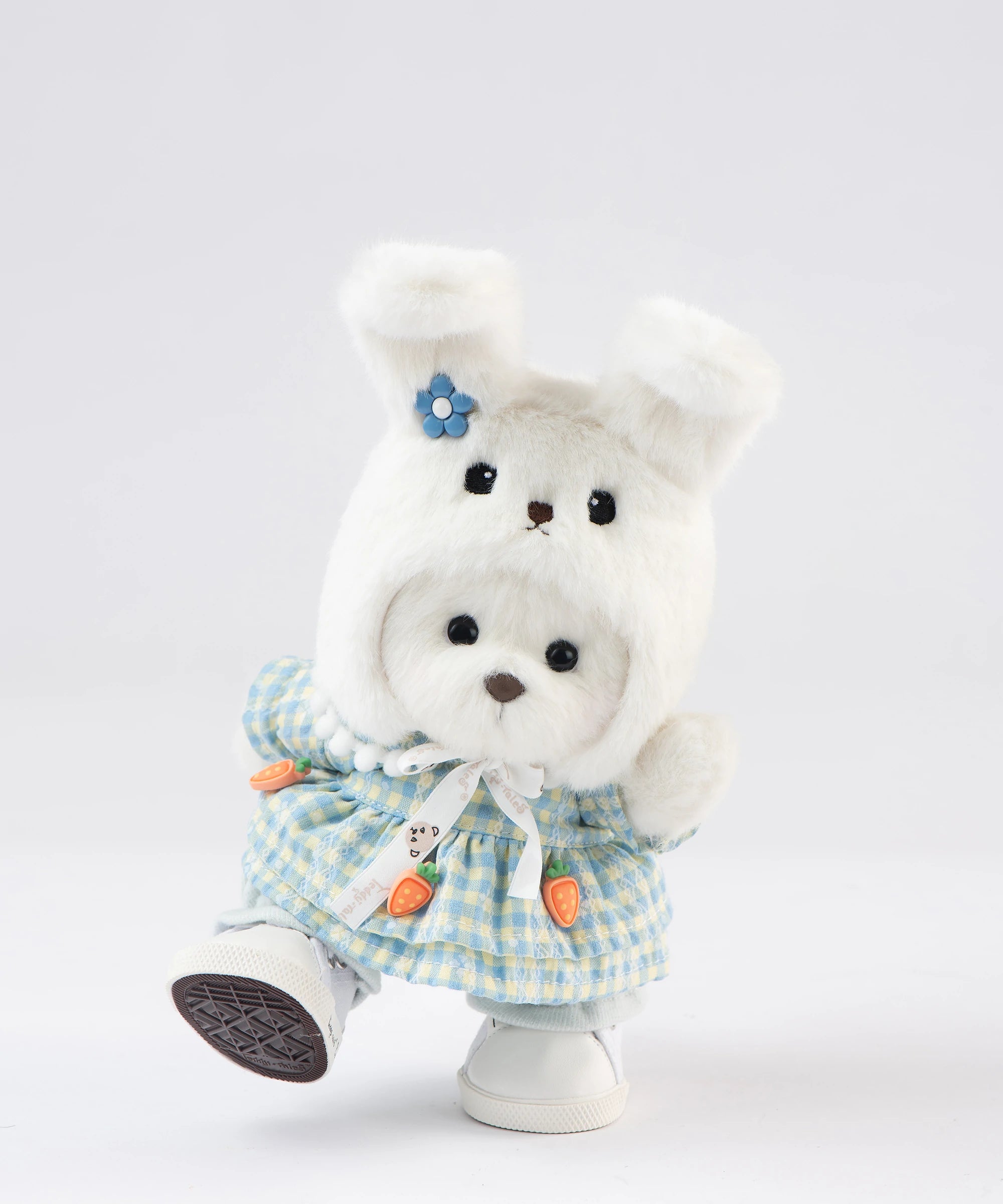 Blossom Collection-Pear Blossom Bunny Hood Dress Set-S(20cm)