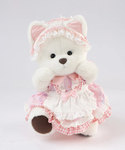 Blossom Collection-Pink Tulip Cat Ear Headband Dress Set-M(30cm)