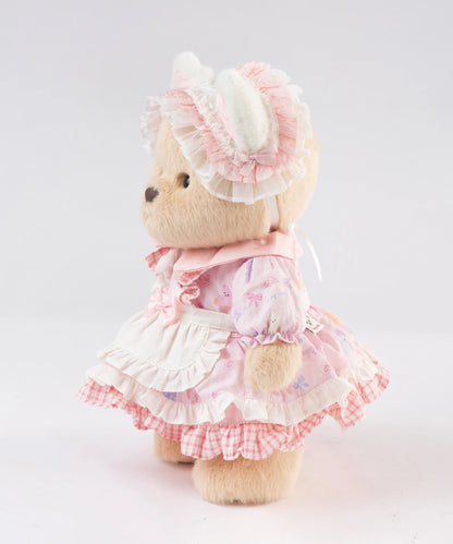 Blossom Collection-Pink Tulip Cat Ear Headband Dress Set-M(30cm)