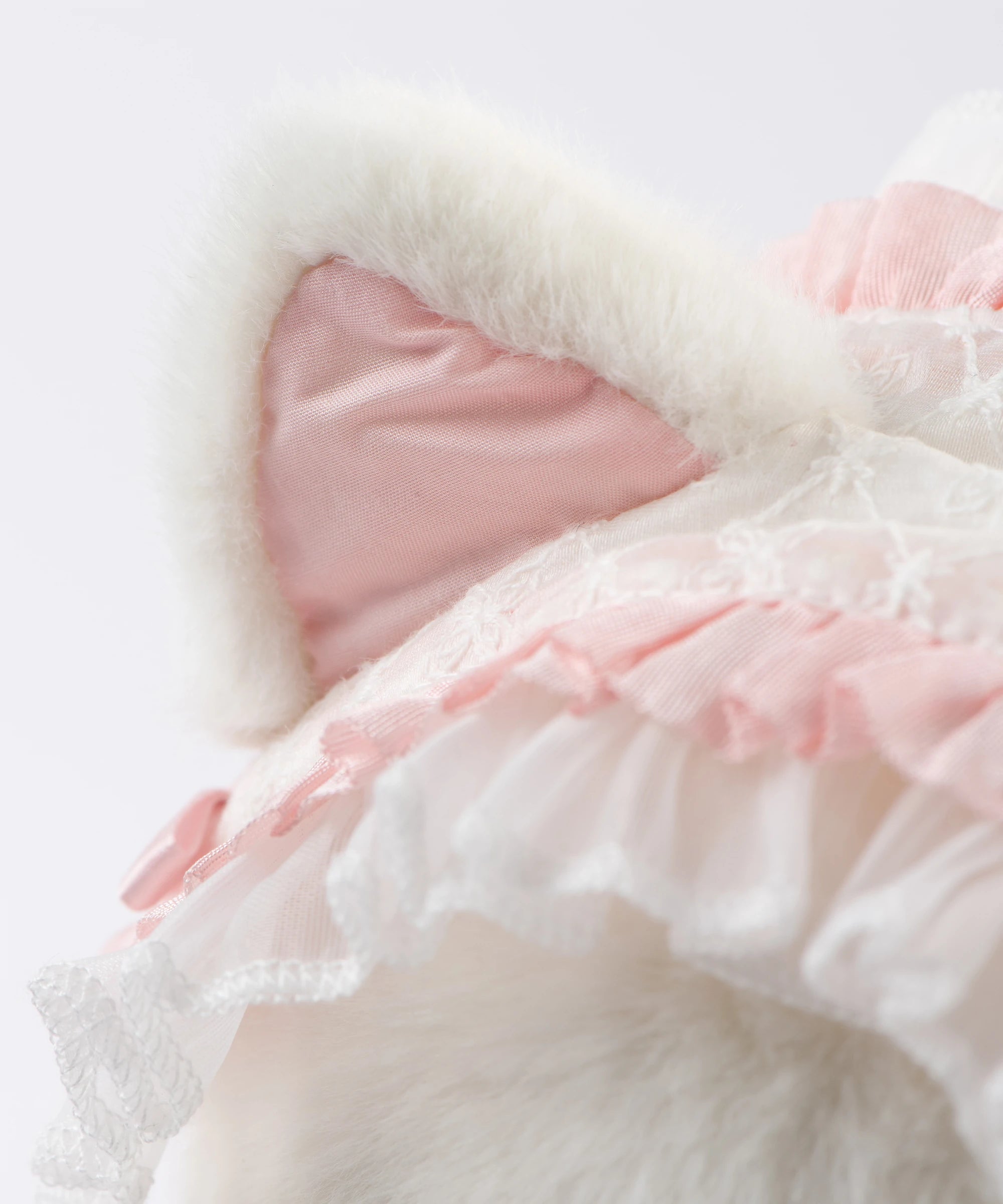 Blossom Collection-Pink Tulip Cat Ear Headband Dress Set-M(30cm)