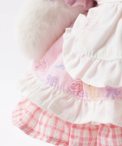 Blossom Collection-Pink Tulip Cat Ear Headband Dress Set-M(30cm)