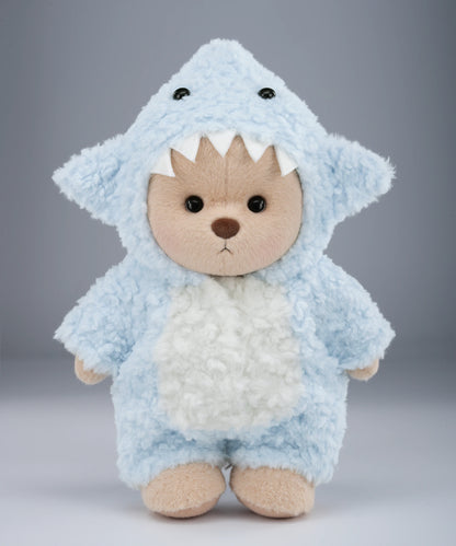 Cos Series-Blue Shark Fleece Romper-M(30cm)