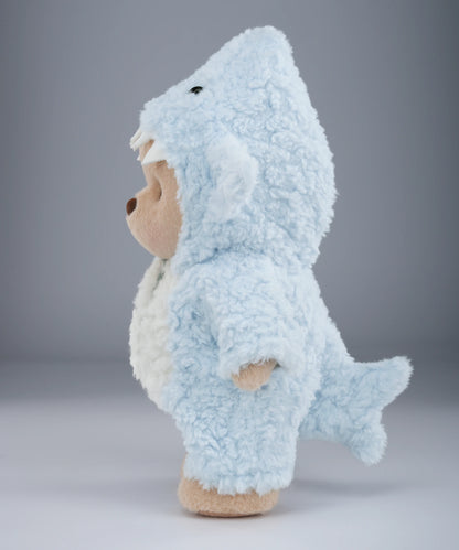 Cos Series-Blue Shark Fleece Romper-M(30cm)