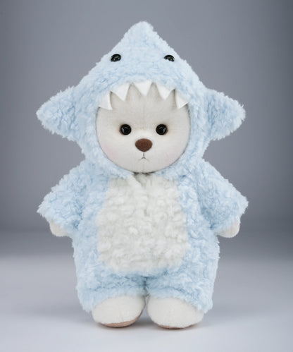 Cos Series-Blue Shark Fleece Romper-M(30cm)