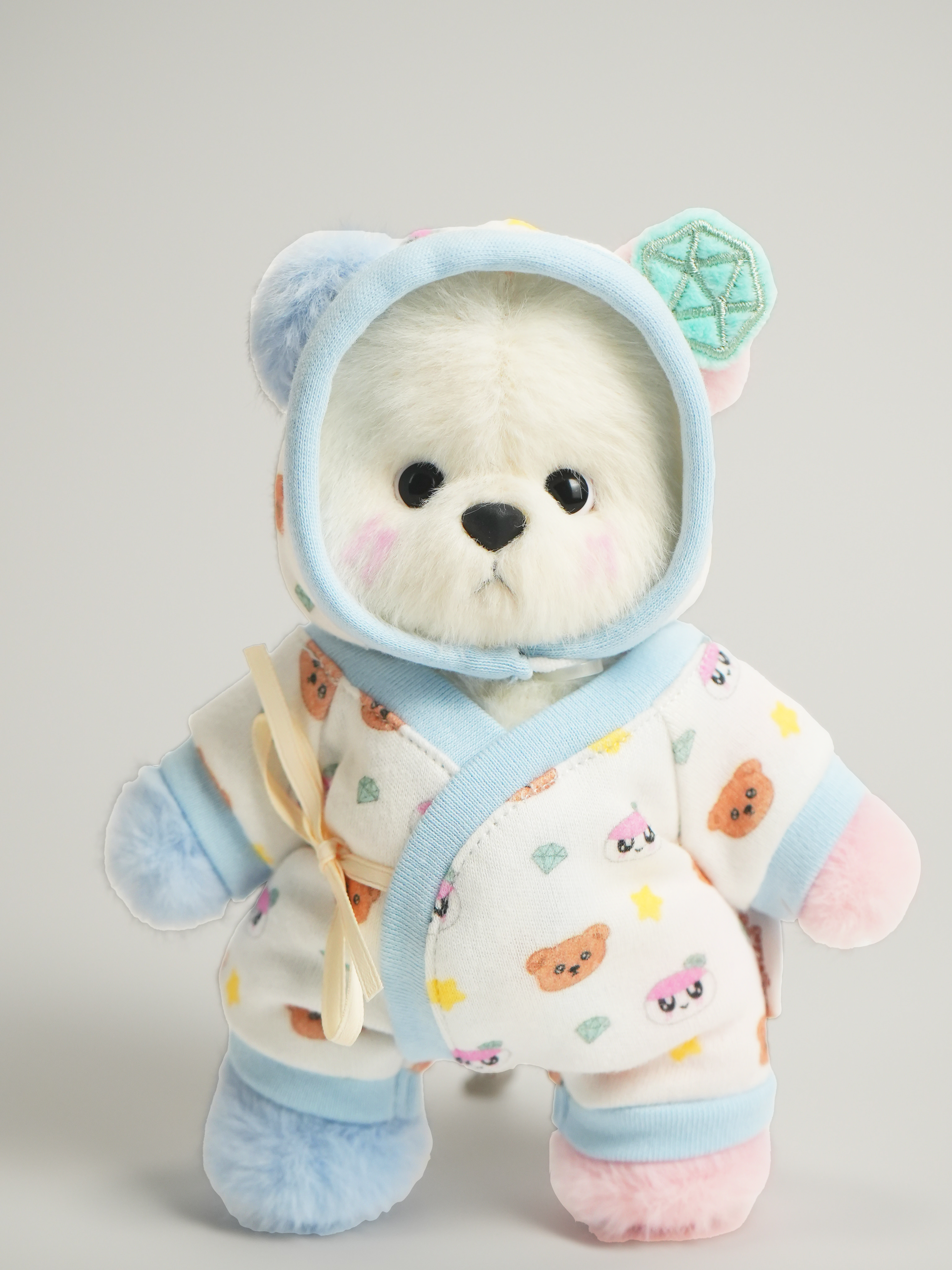 TeddyTales × Seventeen BongBong Bear Special Edition 2.0 with White Babysuit (15cm)