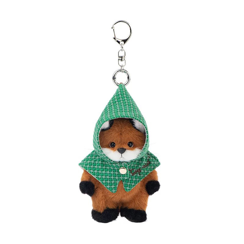 Lina Bear Pocket Series - Lina Fox Caramel Pudding With Green Cloak Suit (12cm)