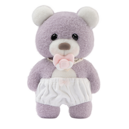 Small purple bear front view 1