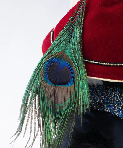 Lina Meow-Obio with Embroidered Robe & Peacock Plume-S(20cm)