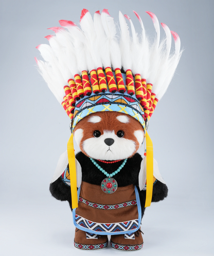 Lina Roter Panda mit Entdeckeranzug-M(30cm)