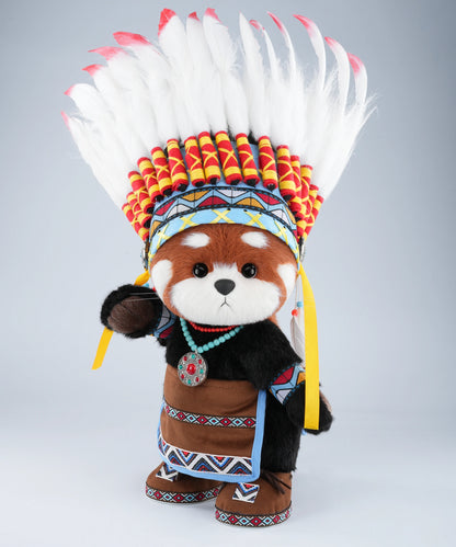 Lina Roter Panda mit Entdeckeranzug-M(30cm)