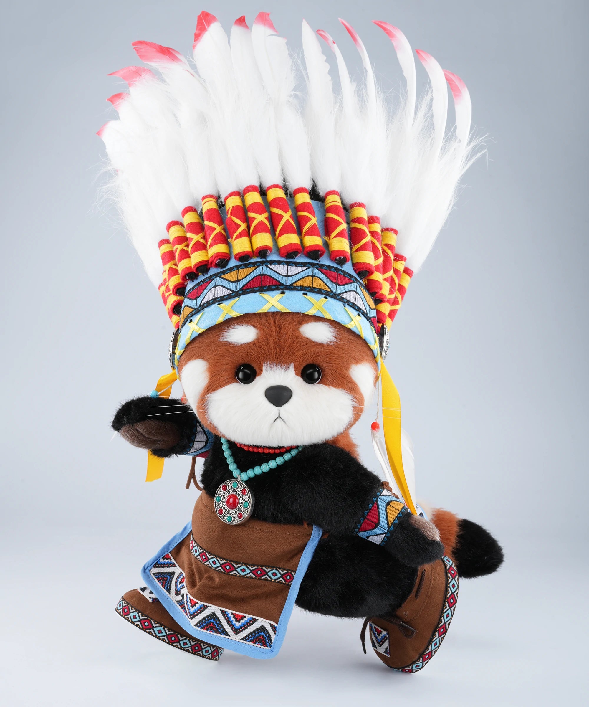 Lina Roter Panda mit Entdeckeranzug-M(30cm)