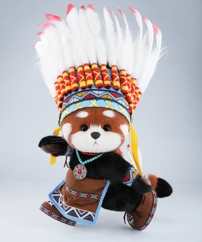 Lina Roter Panda mit Entdeckeranzug-M(30cm)