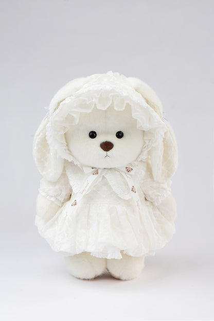 Lina Bear White Lilac Dress with Drop Bunny Ears(30cm)