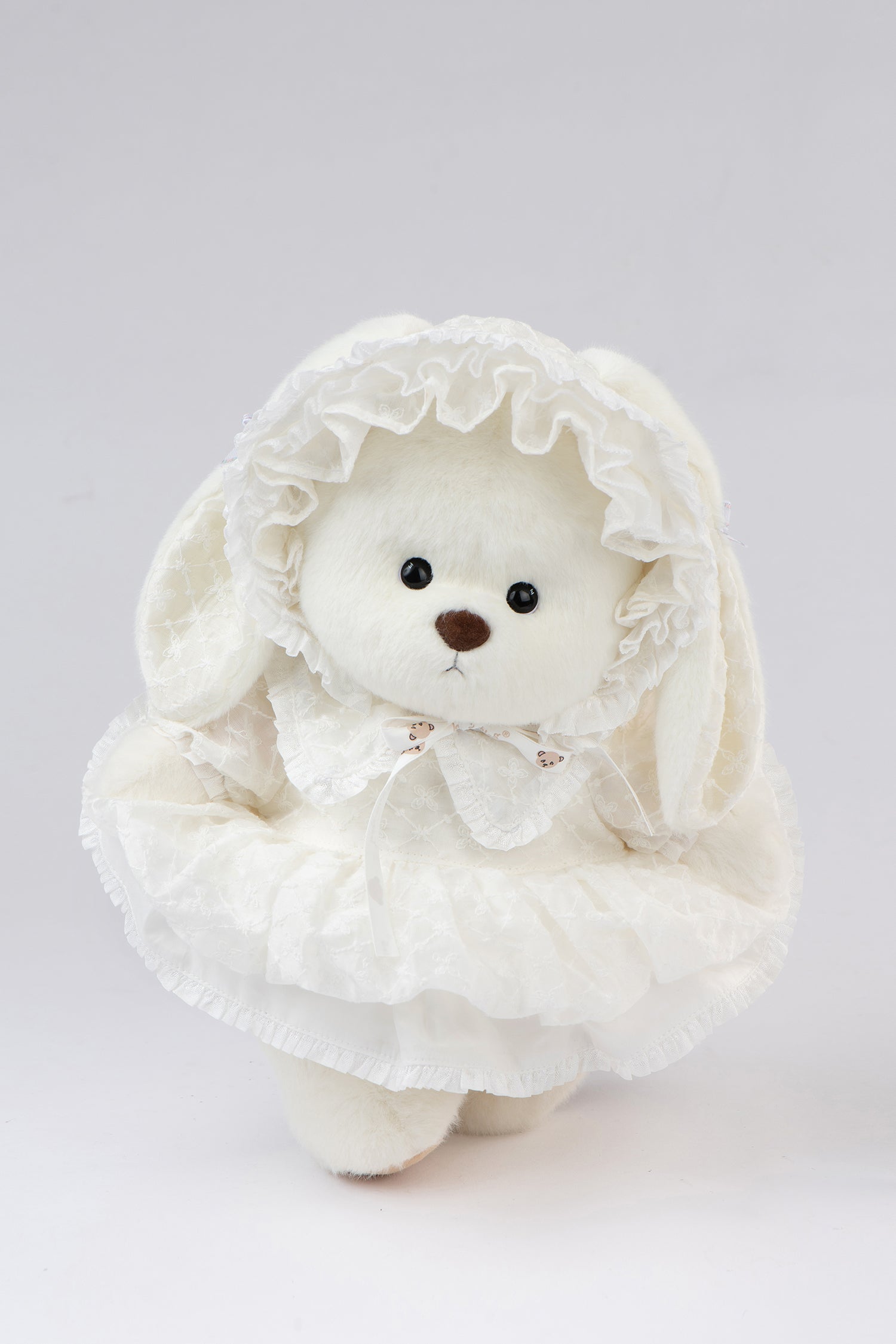 Lina Bear White Lilac Dress with Drop Bunny Ears(30cm)